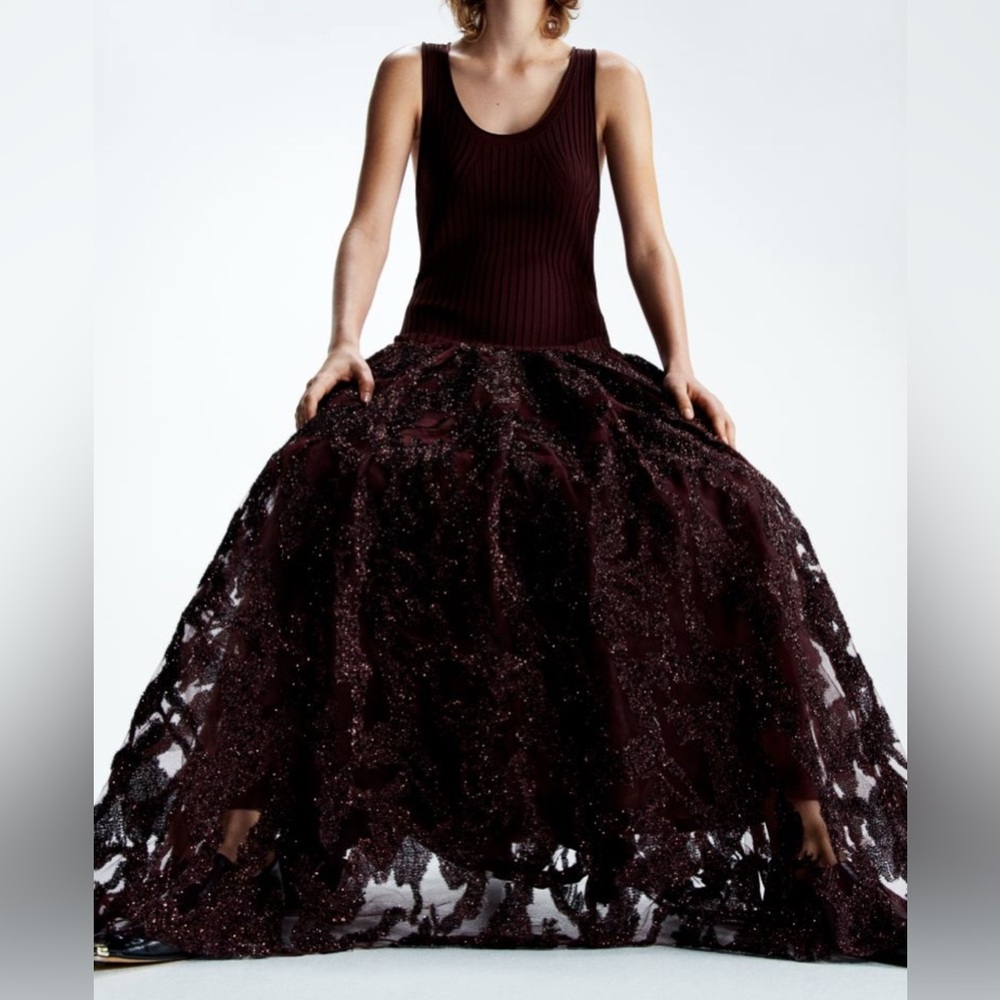 Glittery skirt dress
